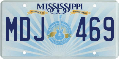 MS license plate MDJ469