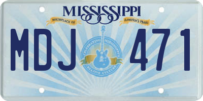 MS license plate MDJ471