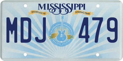 MS license plate MDJ479