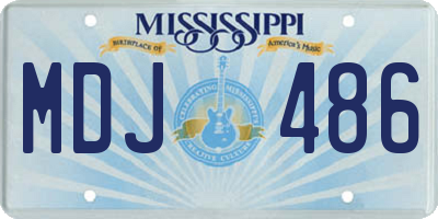 MS license plate MDJ486