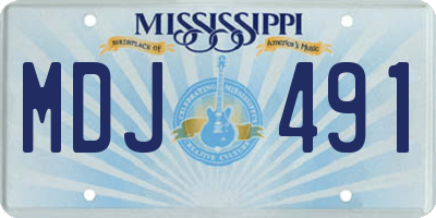 MS license plate MDJ491
