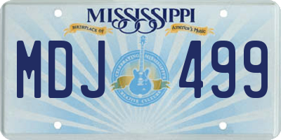 MS license plate MDJ499