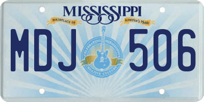 MS license plate MDJ506
