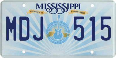 MS license plate MDJ515