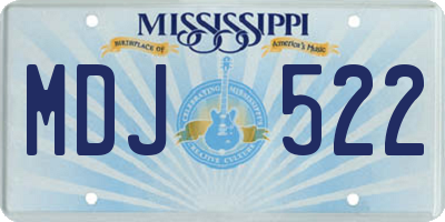 MS license plate MDJ522