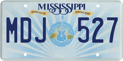 MS license plate MDJ527