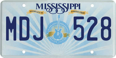 MS license plate MDJ528