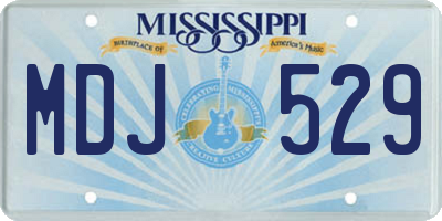MS license plate MDJ529