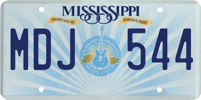 MS license plate MDJ544