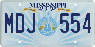 MS license plate MDJ554