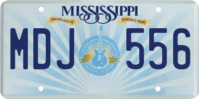 MS license plate MDJ556