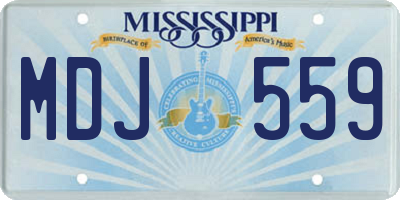 MS license plate MDJ559