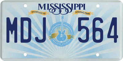 MS license plate MDJ564