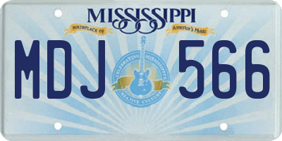 MS license plate MDJ566