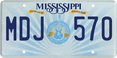 MS license plate MDJ570