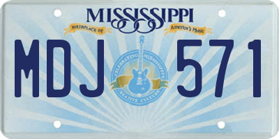 MS license plate MDJ571
