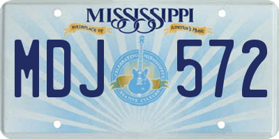 MS license plate MDJ572