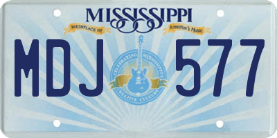 MS license plate MDJ577