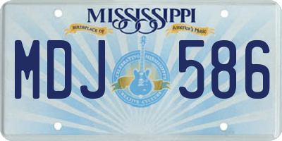 MS license plate MDJ586