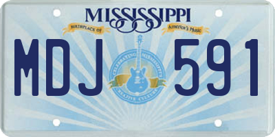 MS license plate MDJ591