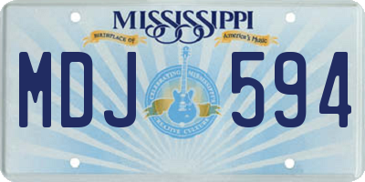 MS license plate MDJ594