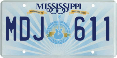 MS license plate MDJ611