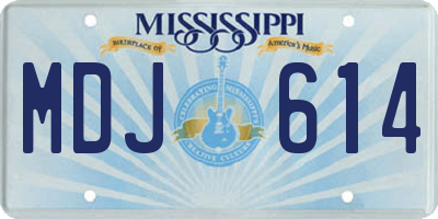 MS license plate MDJ614