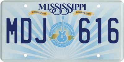 MS license plate MDJ616