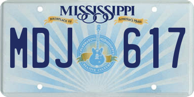 MS license plate MDJ617