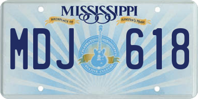 MS license plate MDJ618