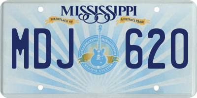 MS license plate MDJ620