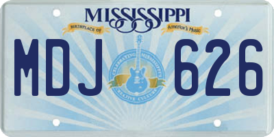 MS license plate MDJ626