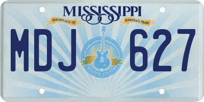 MS license plate MDJ627