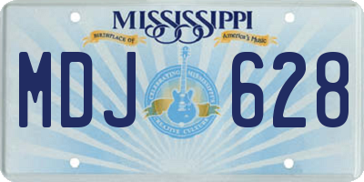 MS license plate MDJ628