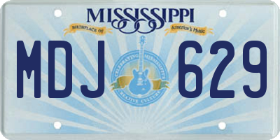 MS license plate MDJ629
