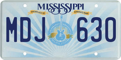 MS license plate MDJ630
