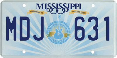 MS license plate MDJ631