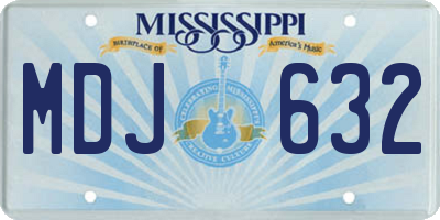 MS license plate MDJ632
