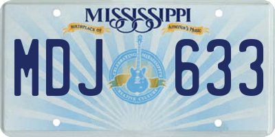 MS license plate MDJ633