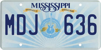 MS license plate MDJ636