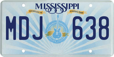MS license plate MDJ638