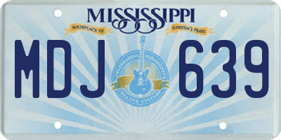 MS license plate MDJ639