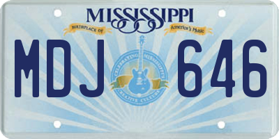 MS license plate MDJ646