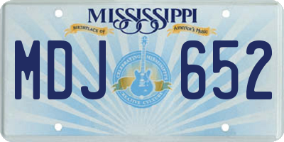 MS license plate MDJ652