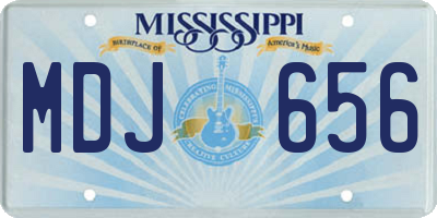 MS license plate MDJ656