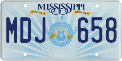 MS license plate MDJ658