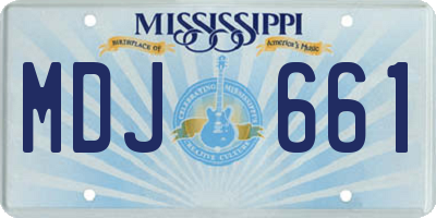 MS license plate MDJ661