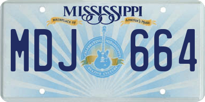 MS license plate MDJ664