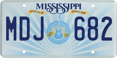 MS license plate MDJ682