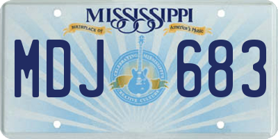 MS license plate MDJ683